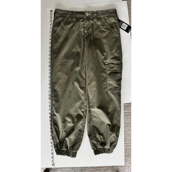 NWT True Religion Bobbi Baggy Cargo Pants Kalamata Olive Green size 28 - Picture 7 of 16